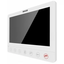 Видеодомофон для дома ALFA 7", цвет белый, сенсорные кнопки, подключение 2-х панелей