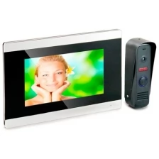 Проводной видеодомофон высокого разрешения HDcom S-710T AHD (7-дюймовый сенсорный монитор с записью видео по движению) в подарочной упаковке