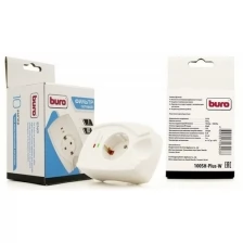 Сетевой фильтр Buro 100SH-Plus-W (1 розетка) белый (коробка)