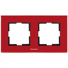 Рамка Panasonic Karre Plus WKTF08023GC-RU 2x горизонтальный монтаж стекло бордовый (упак.:1шт)