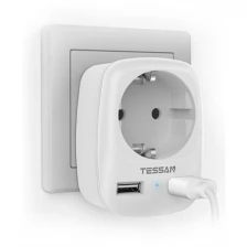 Сетевой фильтр TESSAN TS-611-DE, белый