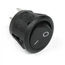 Выключатель клавишный без подсветки, диаметр 23 мм, черный./В упаковке шт: 1