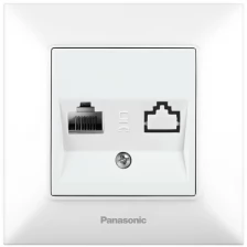 Panasonic Розетка телефонная Panasonic Arkedia Slim (WNTC04022WH-RU) скрыт. IP20 белый (упак.:1шт)