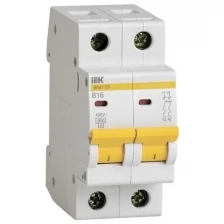Автоматический выключатель IEK 2п B 16А 4.5кА ВА47-29, MVA20-2-016-B