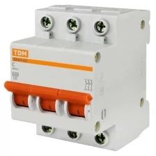 Выключатель автоматический Tdm Electric ВА47-63, 3Р, 32 А, 4,5 кА, тип C