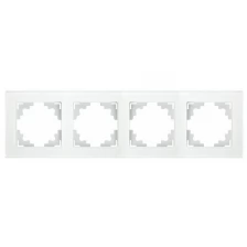 Рамка горизонтальная 4-местная, серия Катрин, GFR00-7004-01, белый