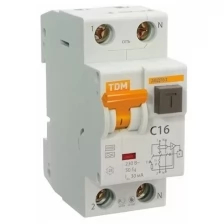 АВДТ 63 2Р(1Р+N) C6 30мА 6кА тип А - Автоматический Выключатель Дифференциального тока TDM (Цена за: 1 шт.)
