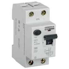 Выключатель дифференциального тока (УЗО) 2п 16А 30мА тип AC ВД1-63 GENERICA IEK MDV15-2-016-030 (Цена за: 1 шт.)