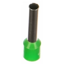 Наконечник-гильза IEK Е6018 6мм2 с изолированным фланцем (светло-зеленый) (100 шт)