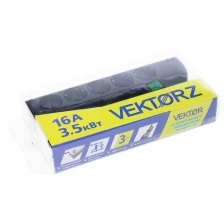 Сетевые фильтры Vektor Сетевой фильтр Vektor Z 3.5 кВт черный 3м (для бытовой техники,повышенная мощность)