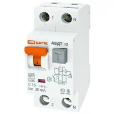 Автоматический Выключатель Дифференциального тока - АВДТ 32 C32 30мА TDM (Цена за: 1 шт.)