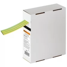 Термоусаживаемая трубка ТУТнг 16/8 желто-зеленая в коробке (10 м/упак) TDM (Цена за: 1 упак)