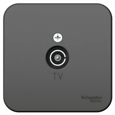 Розетка телевизионная SE Blanca, накладная, 1 дБ, IP20, цвет антрацит, BLNTA000016
