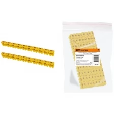 Маркер наборный - символ "4" желтый 6 мм2 (100 шт.) TDM (Цена за: 1 шт.)