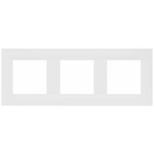 Рамка для розеток и выключателей Legrand Structura 3 поста, цвет белый (82064599)