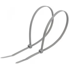 Хомут-стяжка нейлоновый кабельный REXANT 250x3.6 мм, серый, 100 шт.