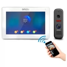 AHD Видеодомофон Ginzzu DPI-0722, 7" touch, microSD, WiFi, панель 2.0Mp, IP65