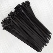Хомуты пластиковые хомутовский 8х250мм черный 100шт (стяжка кабельная, хомут пластиковый для кабеля, гибкий фиксатор, пластиковые стяжки) С10-1ч-а