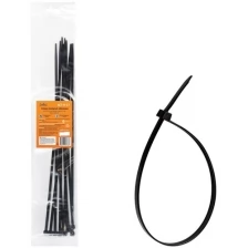 Стяжки (хомуты) кабельные 4,8*350 мм, пластиковые, черные, 10 шт.