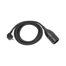 1161830010 Brennenstuhl удлинитель-переноска Quality Plastic Extension Cable 3м., 1 роз., черный