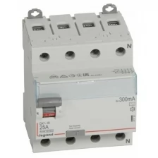 Выключатель дифференциального тока 4п 25А 300мА тип AC DX3 Leg 411722
