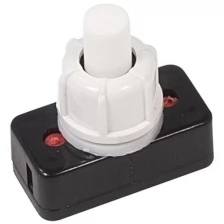 Выключатель-кнопка 250В 1А (2с) ON-OFF бел. (PBS-17A2) (для настольной лампы) Rexant 36-3010 ( 1шт. )
