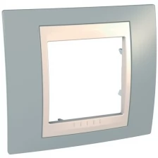 Рамка для розеток и выключателей 1 пост Unica Хамелеон горизонтальная серый/бежевый MGU6.002.565 Sch