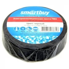 Изолента Smartbuy, 15мм*10м, 130мкм, черная, 10 шт.