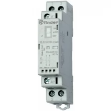 Finder Модульный контактор; 2NO 25А; контакты AgSnO2; катушка 24В АС/DC; ширина 17.5мм; степень защиты IP20; опции: мех.индикатор + LED