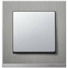 M-Pure Decor 1-постовая рамка, нерж.сталь/цвет алюминия MTN4010-3646