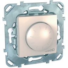 SE Unica Беж Светорегулятор поворотный 40-400W для л/н и г/л с обмот. трансформатором, перекл