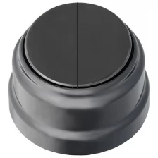 Выключатель 2-кл пластик, (10А), черный, А510-2202, Bylectrica