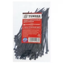 Хомут нейлоновый TUNDRA krep для стяжки, 2.5 х 100 мм, черный, в упаковке 100 шт.