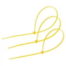 Хомут нейлоновый тундра krep, для стяжки, 3.6х300 мм, цвет желтый, в упаковке 100 шт.