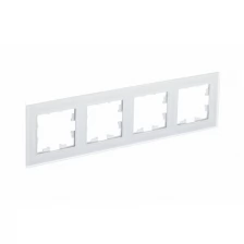 Рамка четырехпостовая ATLASDESIGN NATURE, матовое стекло белый (ATN330104)