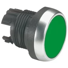 Кнопка с пружинным возвратом ∅ 22,3 - Osmoz - для комплектации - потайная головка - без подсветки - зеленый