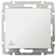 Переключатель 1-клавишный Legrand VALENA CLASSIC, IP44 скрытый монтаж, белый, 774206