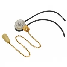Выключатель для настенного светильника с деревянным наконечником gold блист. Rexant 06-0245-A