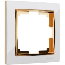Рамка на 1 пост Werkel (белый/золото) W0011933