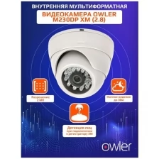 Камера видеонаблюдения внутренняя Owler M230DP XM (2.8) разрешение 2 Мп, угол обзора 100гр, длина ИК подсветки 30м