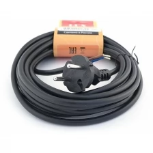 Сетевой шнур с вилкой Lux V2 ПВС 2x0.75 мм 3 м черный без заземления 4606400001348