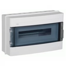 Бокс навесной для 18-ти автоматов пластиковый белый прозрачная дверь, IP55 (арт. MKP72-N1-18-55 )
