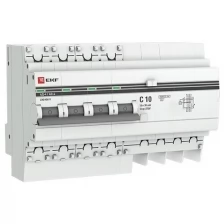 Дифференциальный автомат АД-4 50А/ 30мА (хар. C, AC, электронный, защита 270В) 4,5кА EKF PROxima DA4-50-30-pro