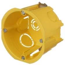 Подрозетник Schneider Electric для гипсокартона d68х46 мм 8 вводов желтый IP20 с металлическими лапками