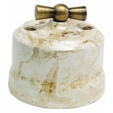 Переключатель поворотный (1-кл) керамический EDISEL Verona мрамор