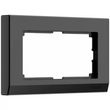 Рамка из пластика для двойной розетки Stark черный Werkel W0081808