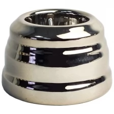 Розетка керамическая с заземлением EDISEL GRANDE темное серебро