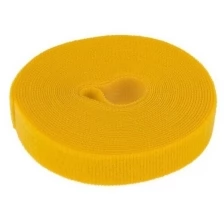 Лента-липучка многоразовая 5 м х 20 мм, желтая (1 шт.) REXANT, цена за 1 шт