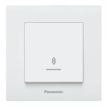 Переключатель Panasonic Karre Plus скрыт. 1кл. с подсветкой IP20 белый (упак.:1шт) (WKTC00042WH-RU)