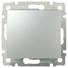 Выключатель Валена 1СП б/п 10А IP31 механизм алюминий инд.упак